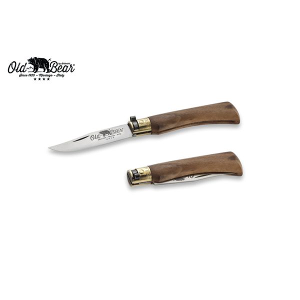 FOLD. KNIFE OLD BEAR CLASSIC, WALNUT hdl, S/S bld, CM 19 (M), 12+1 DISPLAY-BOX