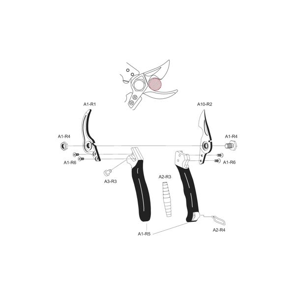 ANVIL PRUNING SHEARS (SIZE S: FOR SMALL HANDS) 30 mm (1.2 in)