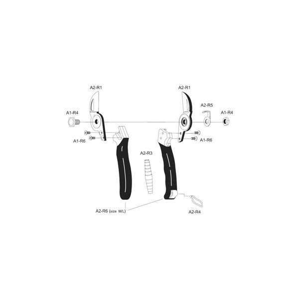 DOUBLE-CUT PRUNING SHEARS (SIZE ML: FOR BIG HANDS) 25 mm (1.0 in)