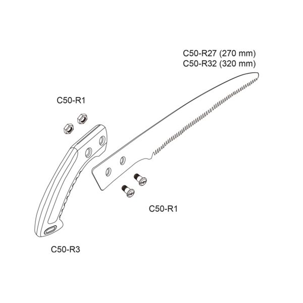 CURVED BLADE SAW (27 CM) W/A PROTECTIVE SHEATH