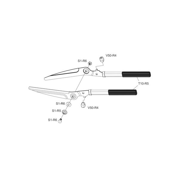 PROFESSIONAL HEDGE SHEARS W/STRAIGHT BLADE 55CM