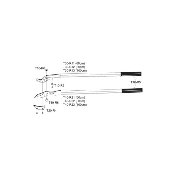 CURVED ANVIL BRANCH-CUTTER 100CM T-REX