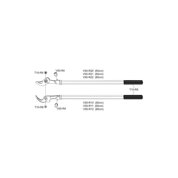 BY-PASS BRANCH-CUTTERS 50 CM V-RAPTOR 600 g (21.2 oz)