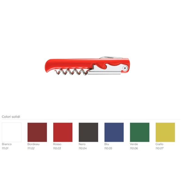 FARFALLI CORKSCREW LEVO SOMMELIER, YELLOW PLASTIC ROUNDED hdl BULK pkg