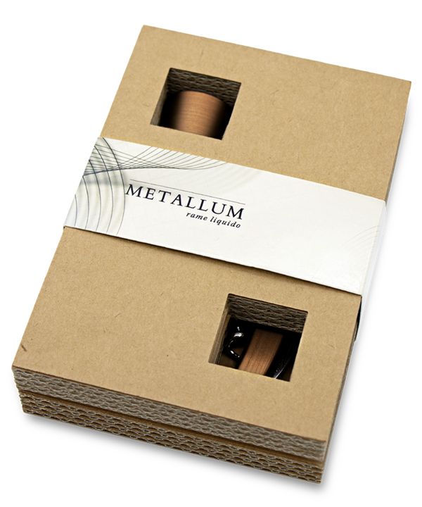 FARFALLI WINE SET METALLUM - LIQUID COPPER DOLPHIN CORKSCREW + STOPPER, pkg GIFT BOX