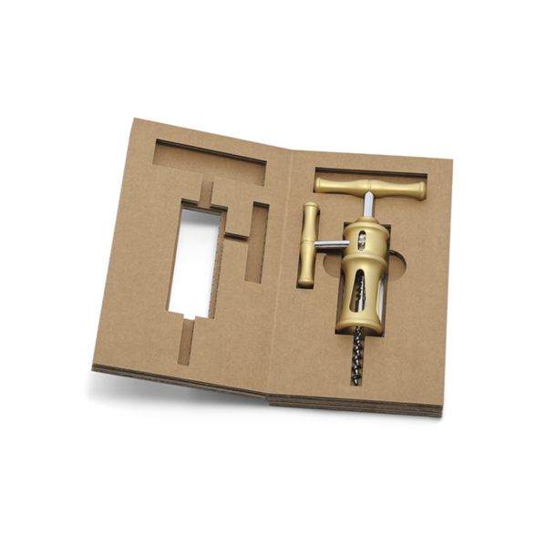 FARFALLI CORKSCREW BELLAGIO METALLUM, LIQUID BRASS, C/S RACK AND PINION MECHANISM, pkg GIFT BOX