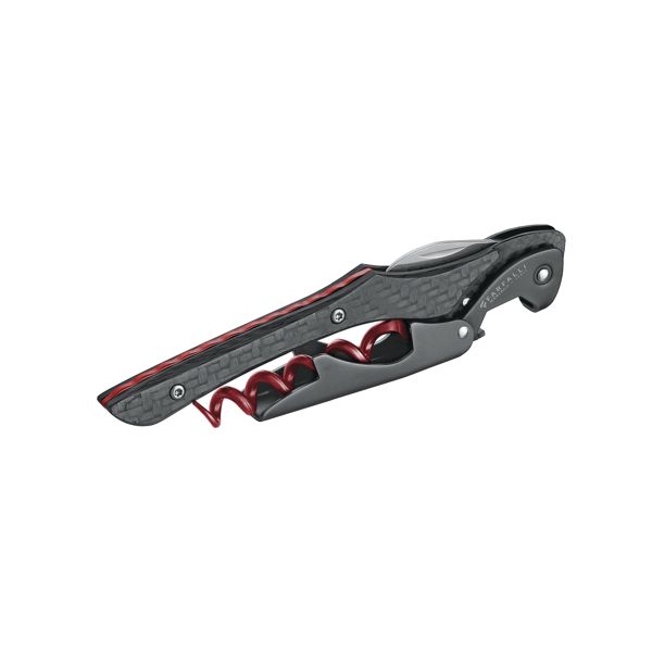 FARFALLI CORKSCREW FIBRA, CARBON FIBER w/RED INSERTS pkg BLACK CARTON BOX, FARFALLI (FF 520)