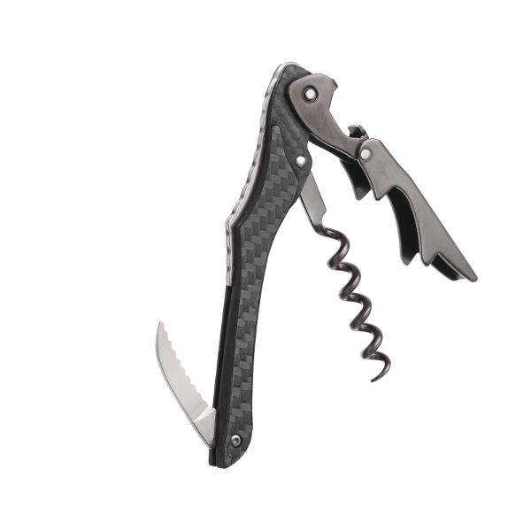 FARFALLI CORKSCREW FIBRA-SMART, CARBON FIBER w/BRIGHT INSERTS pkg BLACK CARTON BOX, FARFALLI (FF 520)