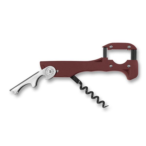 BOOMERANG X-TEND CORKSCREW, C/S SINGLE LEVER, BLK TEFLON SPIRAL, PLASTIC hdl: BLK, WHI, RED, GRN, BUR, ORG, PATENT FOIL CUTTER, BULK PLASTIC BAG pkg