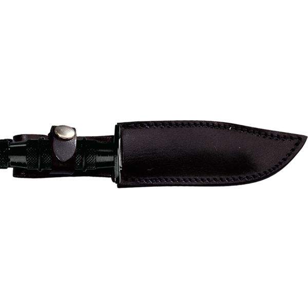 FOX MINI RAMBLER FIXED MIGNON STAINLESS STEEL 420C SATIN bld, BLACK ALUMINUM hdl, w/SHEATH