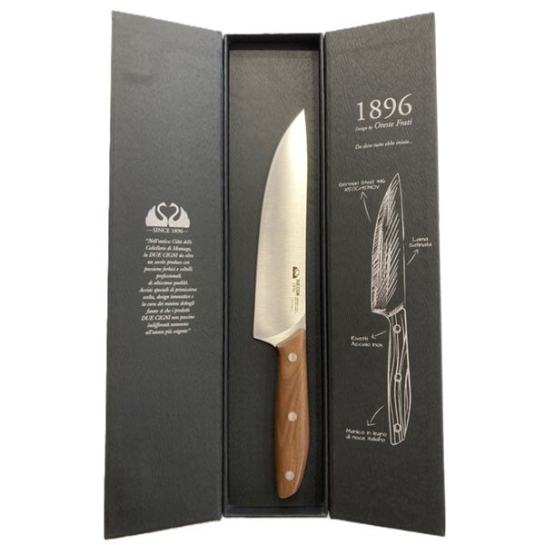 DUE CIGNI 1896 LINE COOK'S KNIFE CM 15 - S/S 4116 - hdl WALNUT