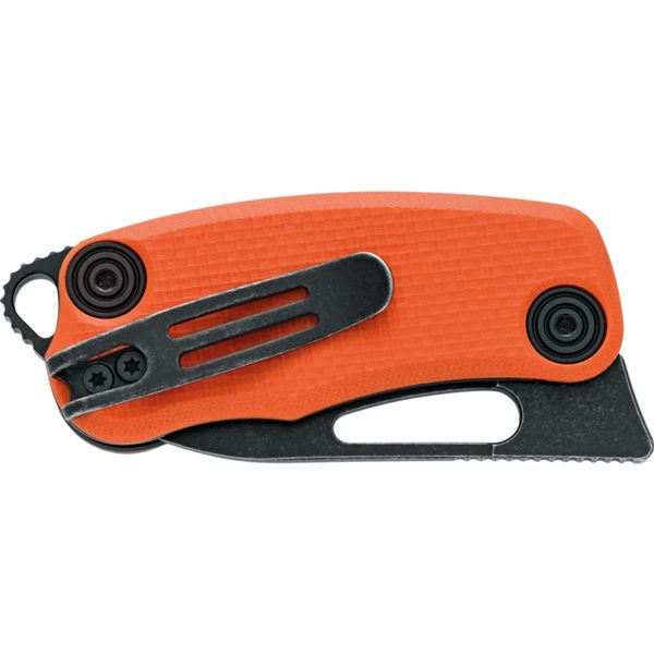 BLACK FOX NIX FOLDING KNIFE,BLD STAINLESS STEEL D2 BLK STONEWASH,ORANGE G10 HANDLE - CERAMIC BALL-BEARINGS