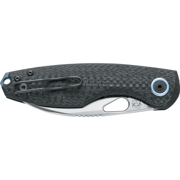 CHILIN FOLD. KNIFE, M398 SATIN FINISH bld, CARBON FIBER hdl