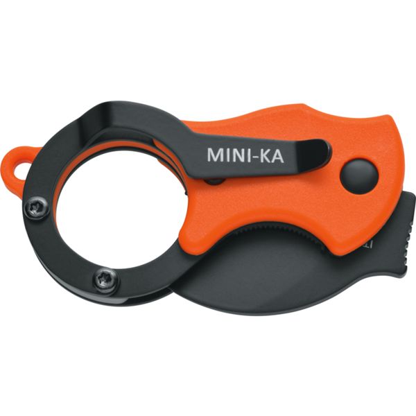 FOX MINI KA, FOLD. KNIFE ORANGE NYLON hdl, 1.4116 S/S BLACK IDROGLIDER bld