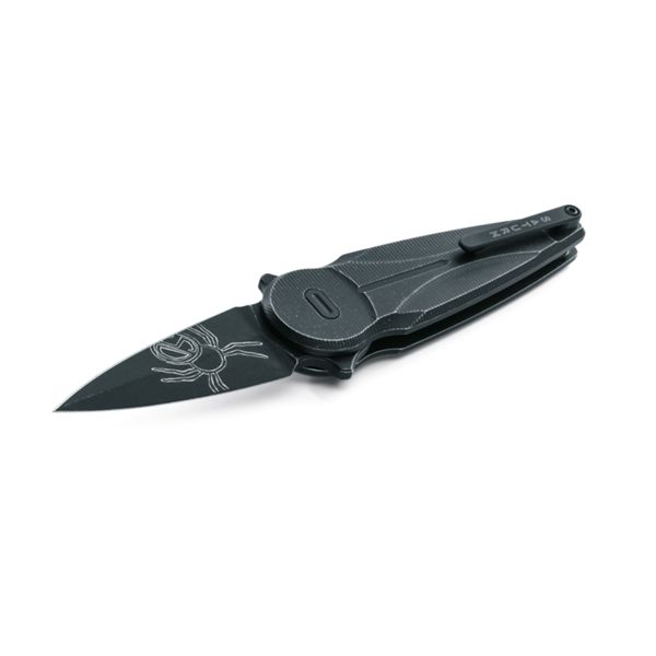 FOX/ANARCNIDE SATURN FOLDING KNIFE S/S N690co BLACK IDROG. SW bld, ALL. BLACK SW hdl