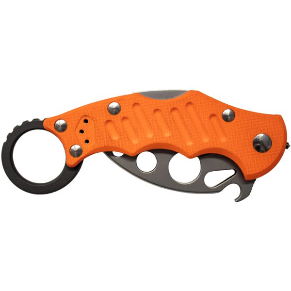 FOX KARAMBIT, FOLD. TRAINING KNIFE, LAWKS SYSTEM, bld N690 CERAKOTE, hdl G10 OR