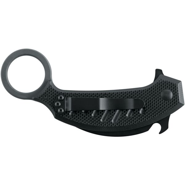 FOX PIKAL KARAMBIT KNIFE, BLACK IDROGLIDER bldBLACK G10 HNDL