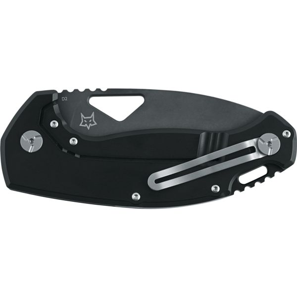 FOX/RUMICI EL CAPITAN FRAME LOCK BLACK ALUMINUM FRAME BLACK G10 hdl, K110 ST. STEEL PVD SW bld