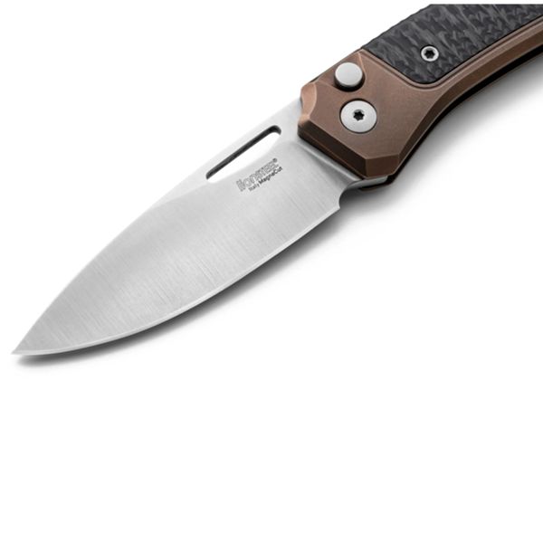 TWAIN - Folding knife Magnacut bld, Bronze Titanium and Carbon Fiber hdl