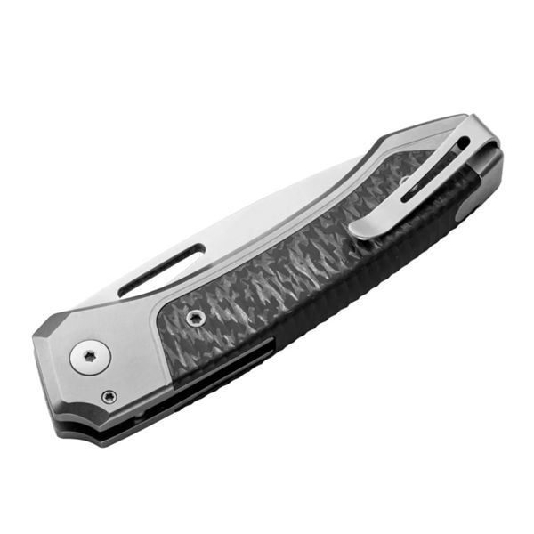 TWAIN - Folding knife Magnacut bld, Titanium and Carbon Fiber hdl