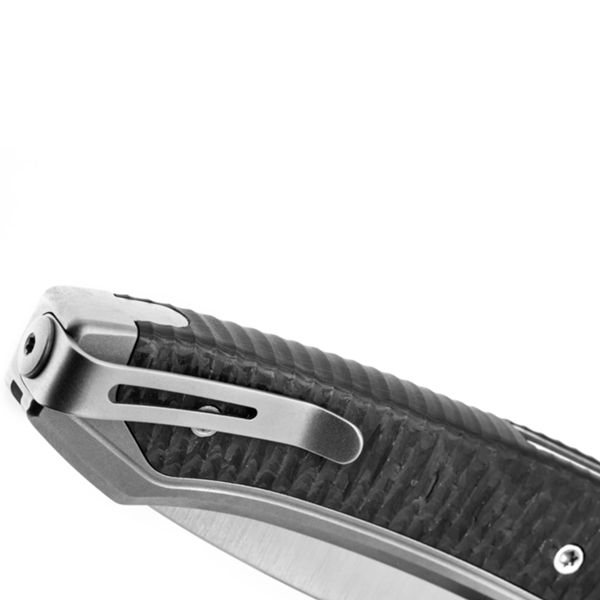 TWAIN - Folding knife Magnacut bld, Titanium and Carbon Fiber hdl