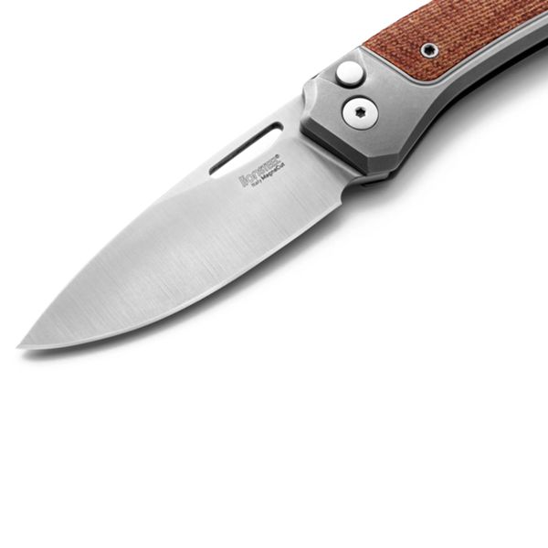 TWAIN - Folding knife Magnacut bld, Titanium and Natural Canvas hdl