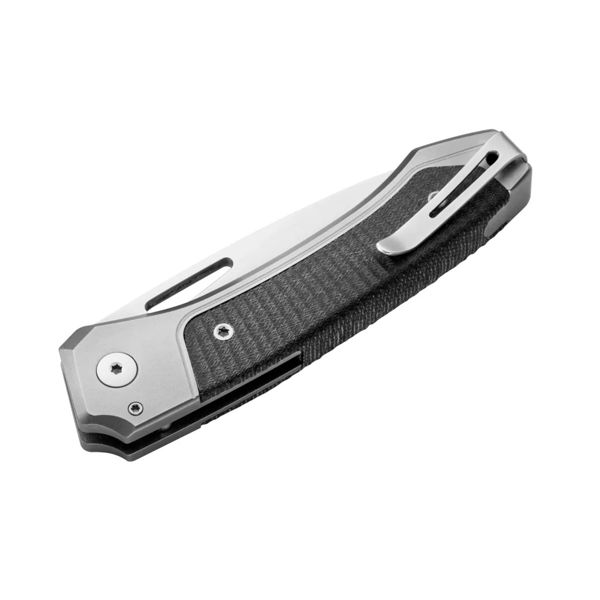 TWAIN - Folding knife Magnacut bld, Titanium and Black G10 hdl