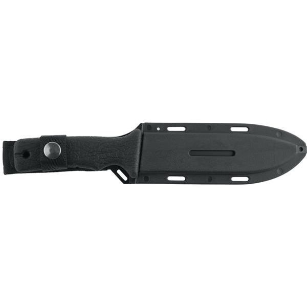 OUTDOOR KNIFE 631, NITRO B BLK PTFE bld, PLASTIC hdl: BLK, +SHEATH