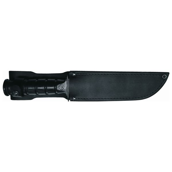 OUTDOOR KNIFE 691, C/S bld, PLASTIC hdl: BLK, +SHEATH