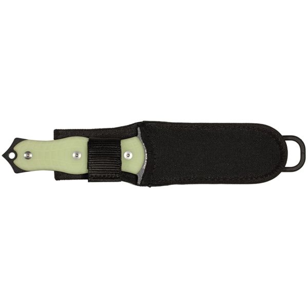 DIVING KNIFE ALLI, S/S BLK PTFE bld 12 CM, PLASTIC hdl, +SHEATH