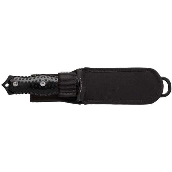 DIVING KNIFE ALLI, S/S BLK PTFE bld 12 CM, PLASTIC hdl: BLK, +SHEATH