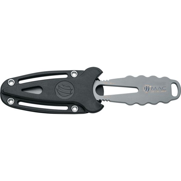 DIVING KNIFE APNEA, TITANIUM bld 9 CM, TITANIUM hdl, +SHEATH