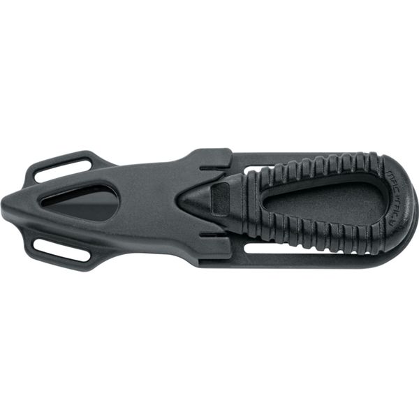 DIVING KNIFE MICROSUB, S/S BLK PTFE bld, PLASTIC hdl: BLK, +SHEATH