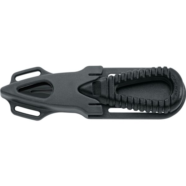 DIVING KNIFE MICROSUB, S/S BLK PTFE bld, PLASTIC hdl: BLK, +SHEATH