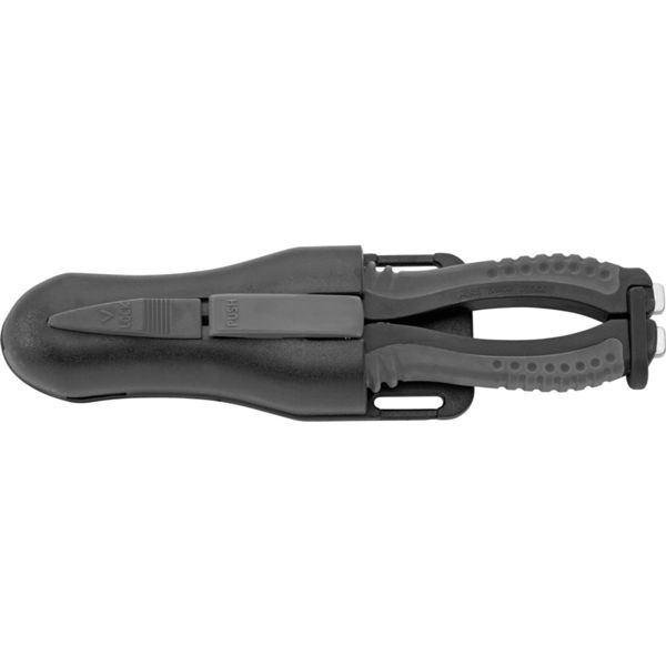 DIVING KNIFE PACIFIC JUNIOR w/SCISSORS, S/S bld 10 CM, PLASTIC hdl: BLK/GRY, +SHEATH