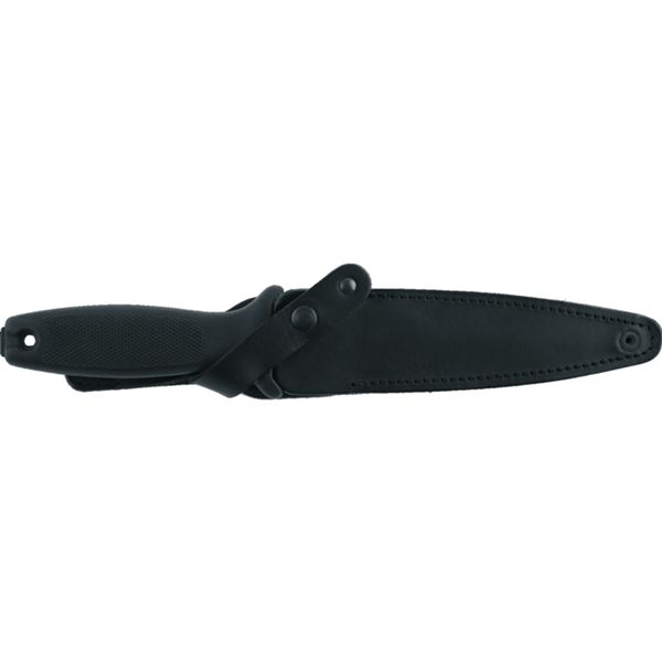 MILITARY KNIFE PARA', S/S BLK PTFE bld, PLASTIC hdl: BLK, +SHEATH