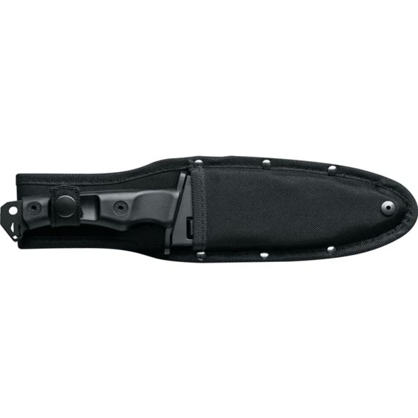 MILITARY KNIFE SANMARCO, S/S BLK PTFE bld, PLASTIC hdl: BLK, +SHEATH