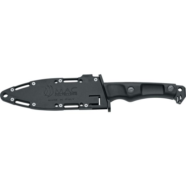 MILITARY KNIFE SANMARCO, S/S BLK PTFE bld, PLASTIC hdl: BLK, +SHEATH