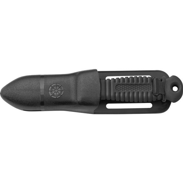 DIVING KNIFE SUB, DAGA S/S bld 9 CM, PLASTIC hdl: BLK, +SHEATH, +RUBBER RING SPARE PART