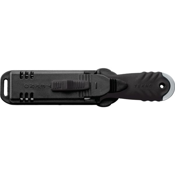 DIVING KNIFE TEKNO, DAGA S/S bld 10 CM, PLASTIC hdl: BLK, +SHEATH