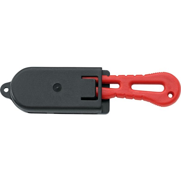 LINE CUTTER TS01, S/S bld, PLASTIC hdl: RED TS01, +PLASTIC BLK SHEATH