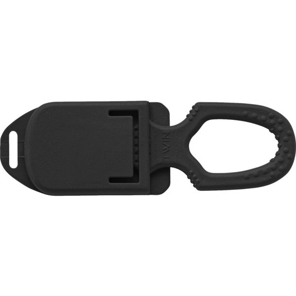 LINE CUTTER TS09 TWIN RESCUER, S/S TWIN bld, PLASTIC hdl: BLK, +SHEATH