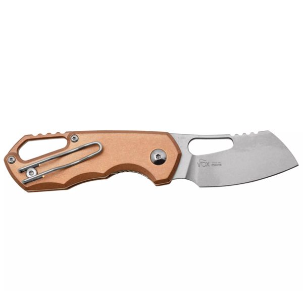 MKM ISONZO-M390 SW CLEAV.BL.-COPPER hdl, POLISHED HARDWARE - COOPER SPACER + RING