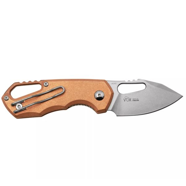 MKM ISONZO-M390 SW CLIP PT.BL.-COPPER hdl, POLISHED HARDWARE - COOPER SPACER + RING