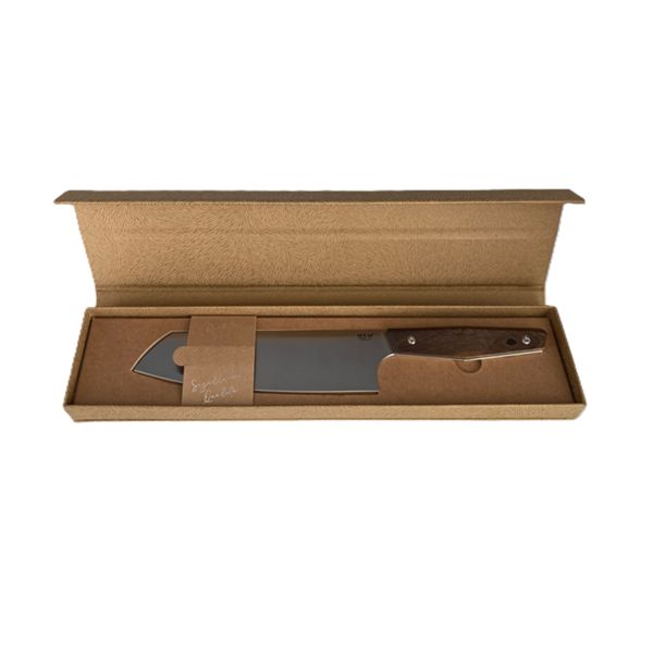 MKM PRIMA – SANTOKU KITCHEN KNIFE, 17 CM X50CrMoV15, SATIN S/S bld, ZIRICOTE WOOD hdl