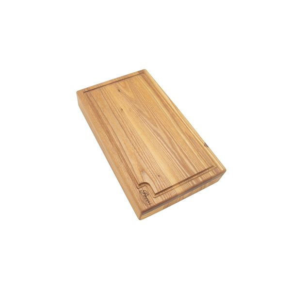 CUTTING BOARD, 3 PCS OLIVE SET (large serving knife, fork, knife)