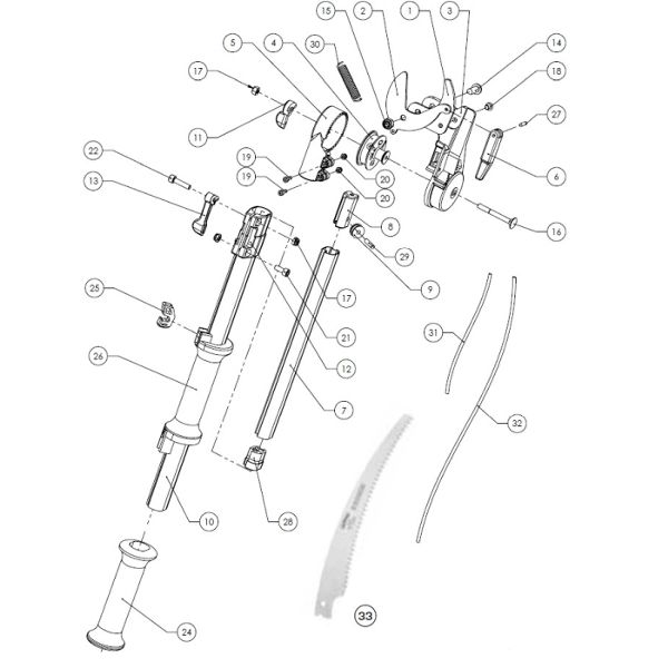 Art. 30 - TOP PRUNER HELIUM MT.4, from mm 2360 to mm 4000, gr. 1680, CUT Ø 35, MOQ 2 pcs