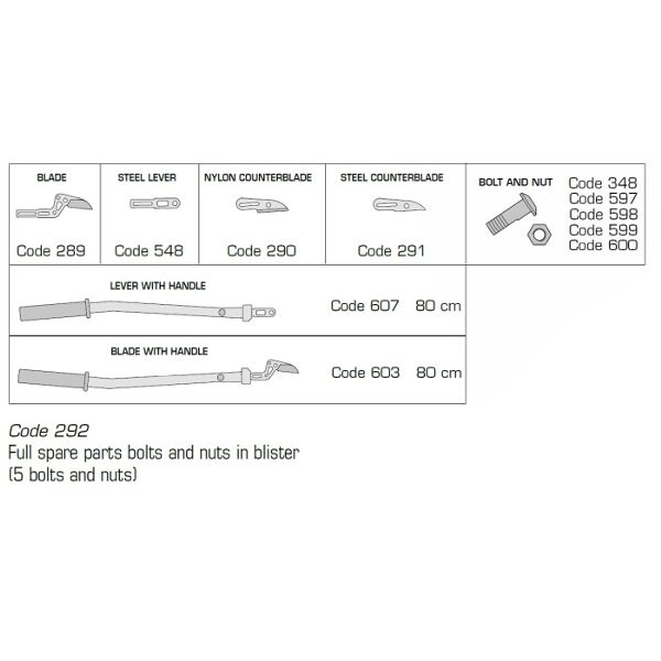 Art. 15 - LOPPER ANVIL BLADE CM 80, MOQ 5 pcs, pkg PLASTIC BAG