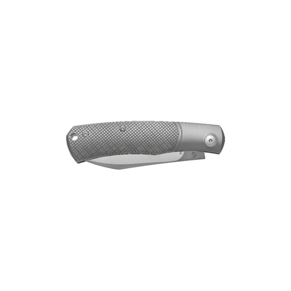 VIPER, HUG, BOHLER M390 SATIN bld, ROUNDED STEEL SPRING W.NR.1.4034, TITANIUM / GEOMETRIC/SHEATH