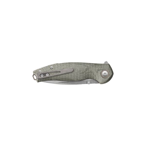 VIPER, VALE, CPM MagnaCut Stonewashed bld, Double nested Liner, Green canvas / Titanium hdl, Bearings/ Titanium clip